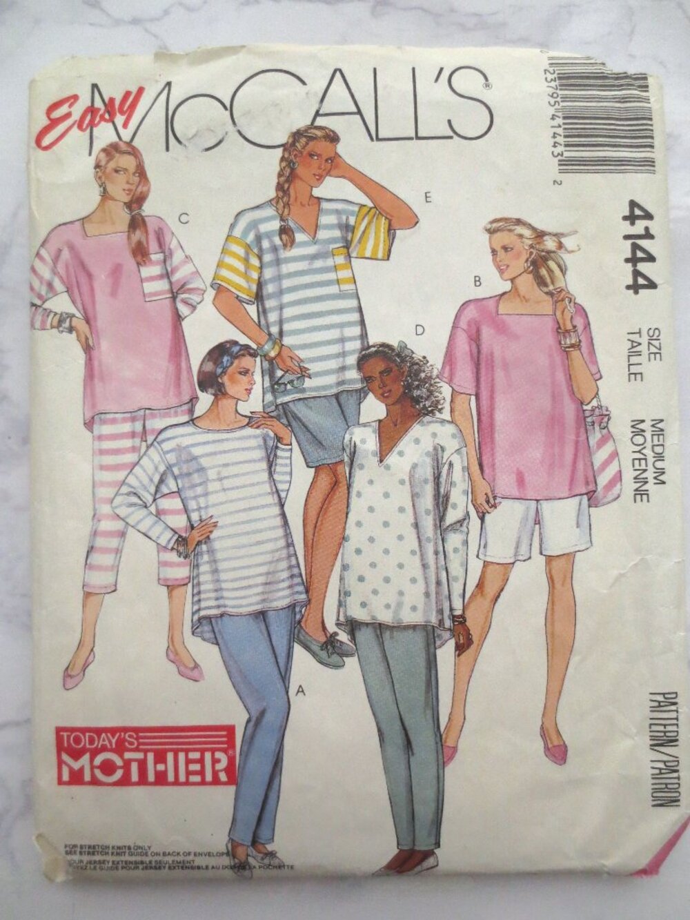 McCalls Easy 4144 Tops Pants and Shorts Pattern M Medium